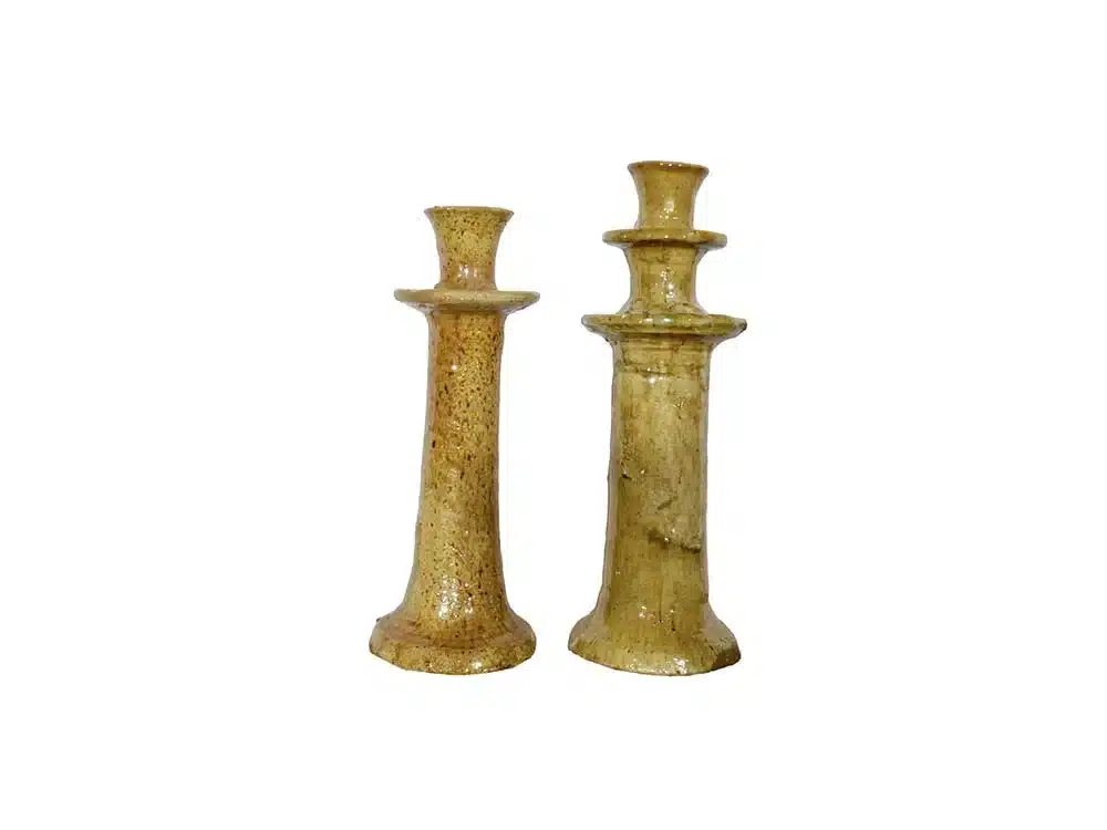 Featured image for “Poterie Candlesticks Ochre”