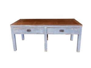 Vintage Distressed Blue Table for Hire
