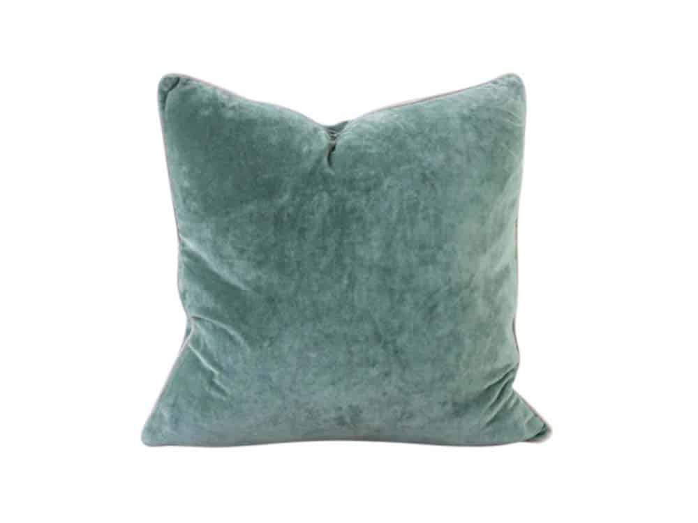 Featured image for “Ceylon Velvet Cushion Sea Green”