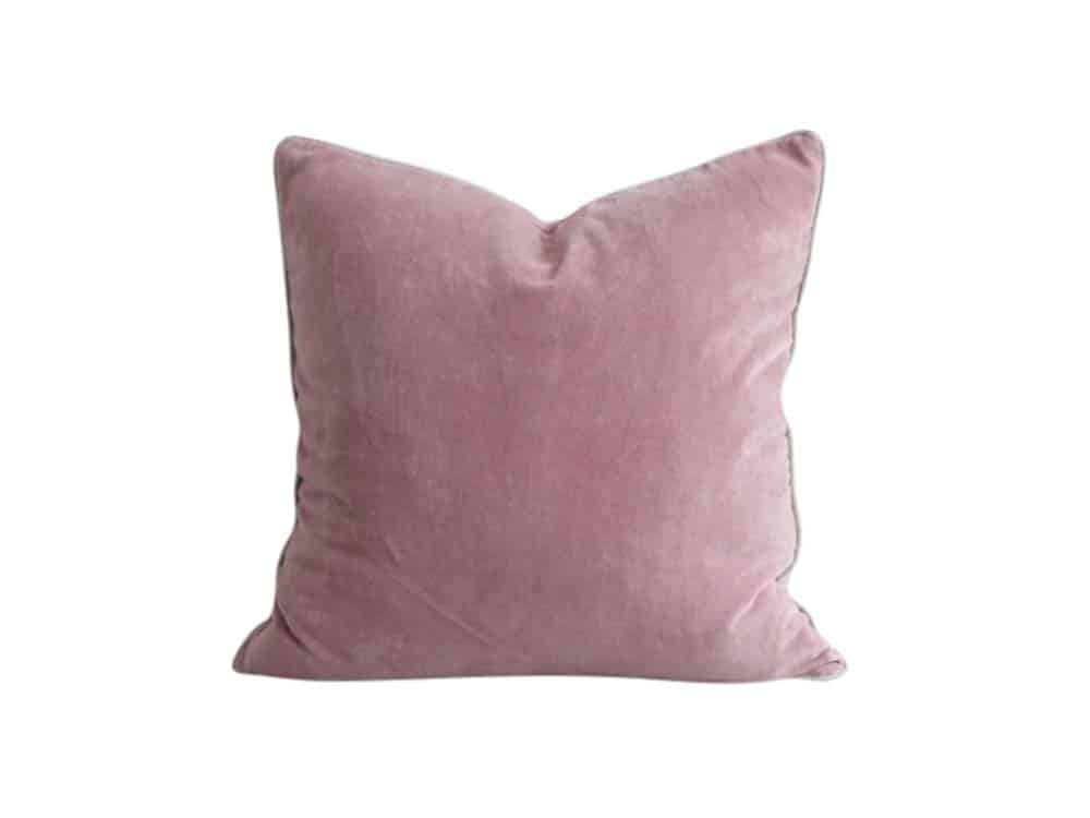 Featured image for “Ceylon Velvet Cushion Blush”