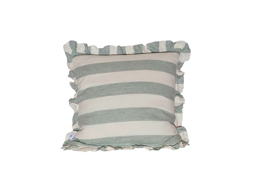 Featured image for “Juliette Cushion, Green Stripe”