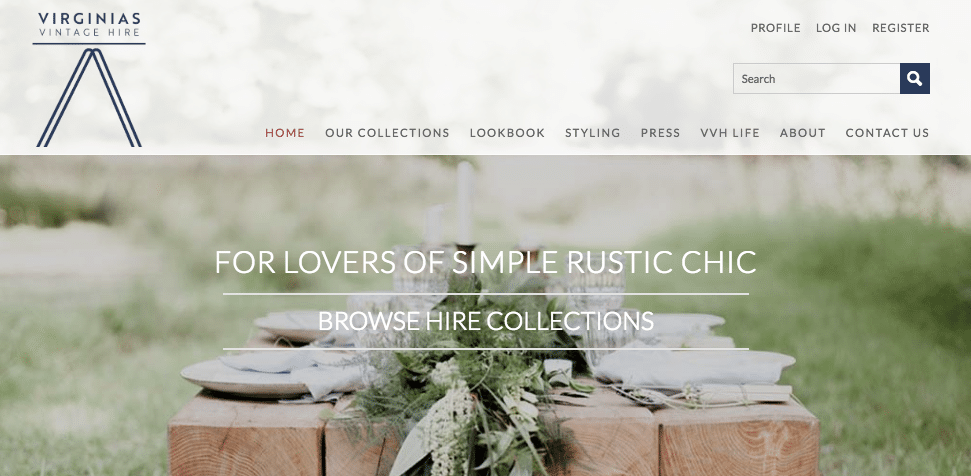 WELCOME TO THE NEW LOOK VIRGINIAS VINTAGE HIRE