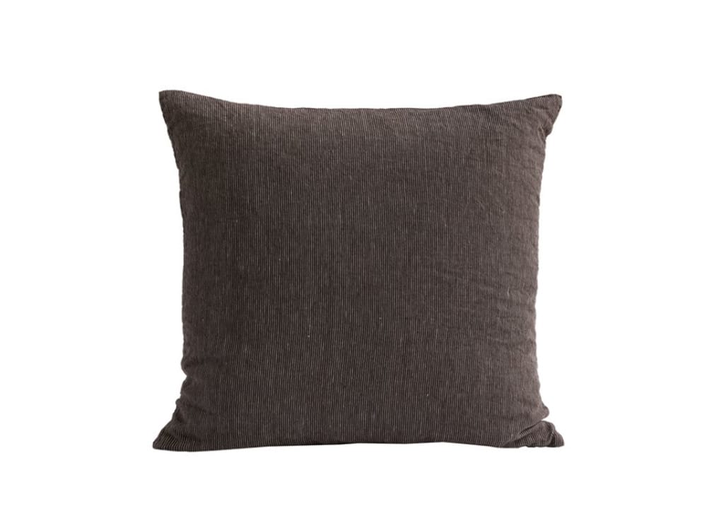 Featured image for “Thin Stripe Choco / Ecru Cushion”
