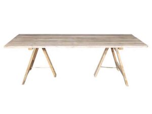 Whitewashed Rustic Trestle Tables for Hire