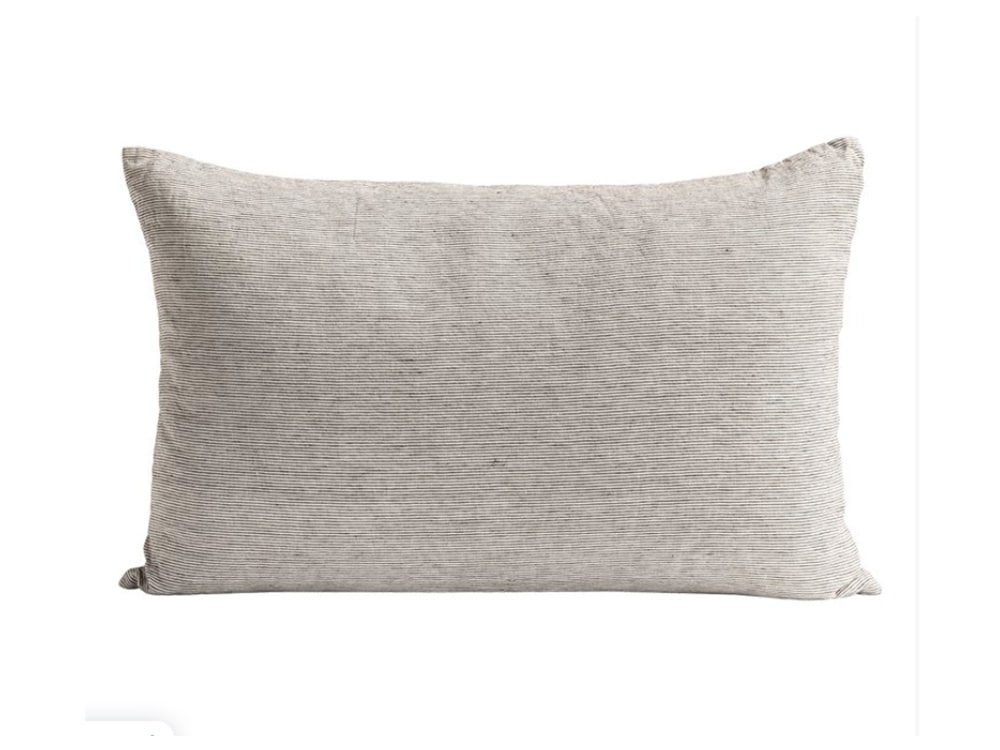 Featured image for “Thin Stripe Ecru / Choco Cushion”
