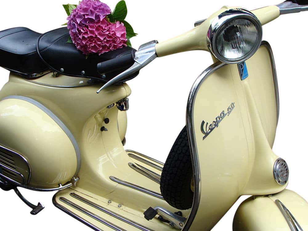 Featured image for “Cream Vintage Vespa Scooter”