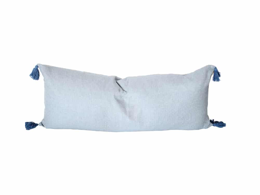 Featured image for “Herringbone Long Blue Cushion”