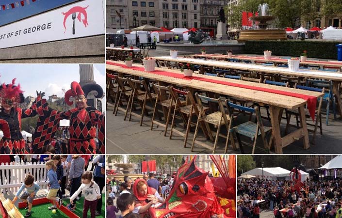 Suppliers for The Feast of St George at Trafalgar Square, London