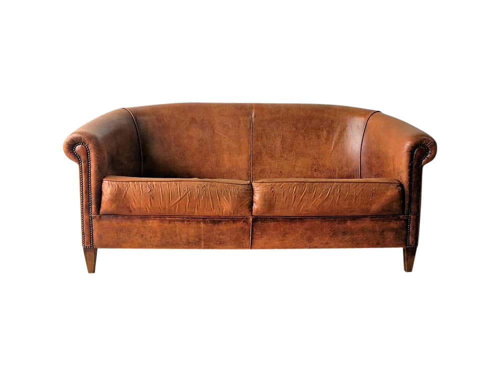 Tan Leather Sofa for Hire Scotland