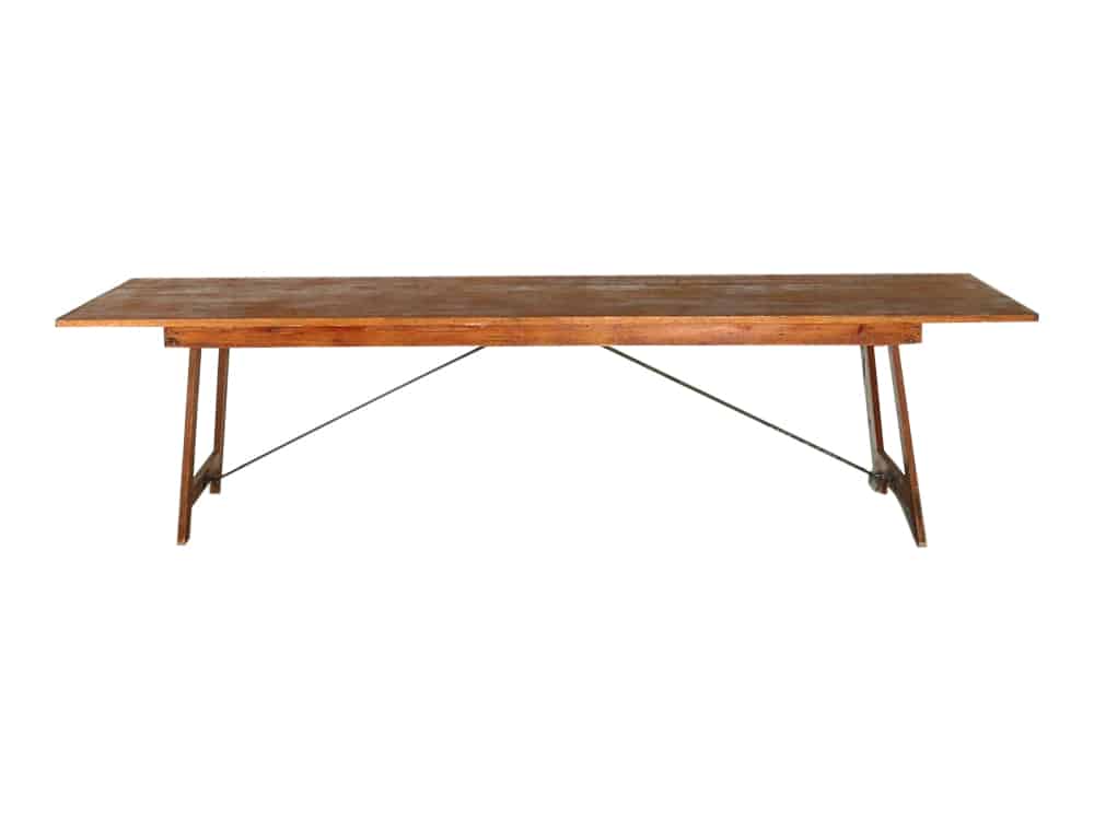 Wooden Trestle Table for Hire