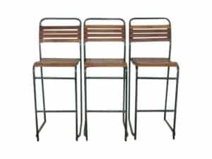 Wooden and Metal High Stools for Hire