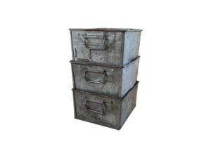 Large Vintage Metal Boxes for Hire