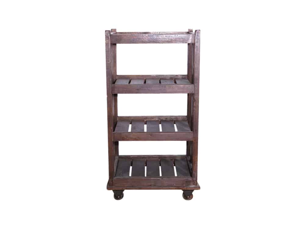 Industrial Wooden Slatted Shelf for Hire