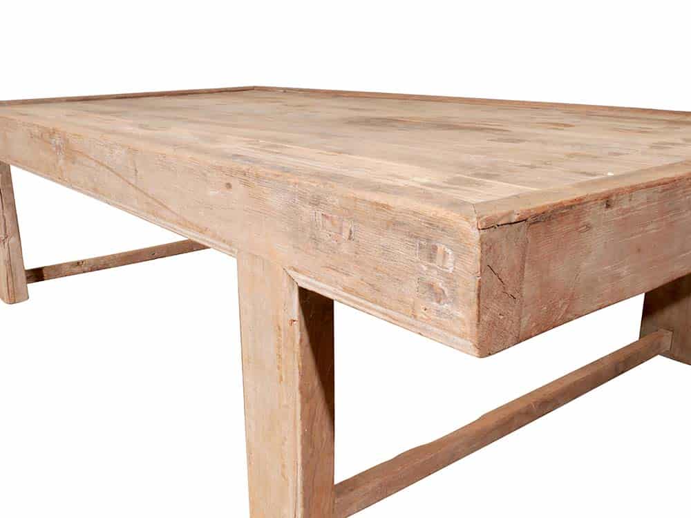 Vintage Low Wooden Table for Hire