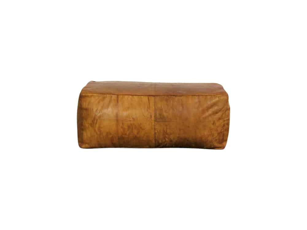 Vintage Leather Floor Poufs for Hire Scotland