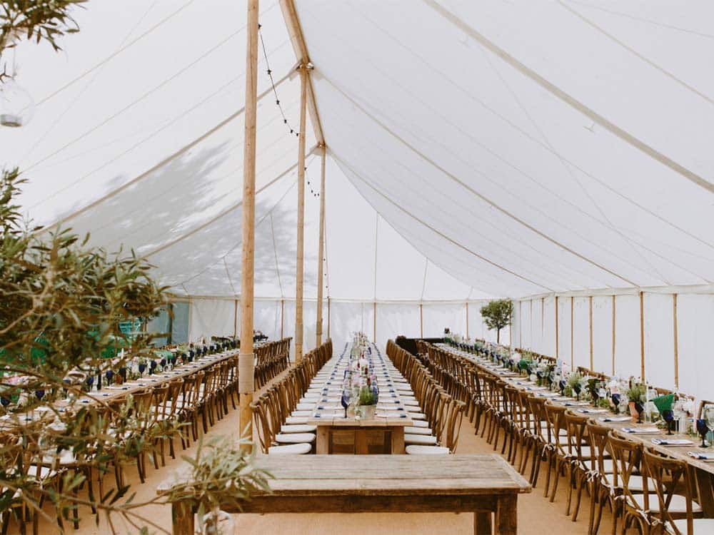Wooden Cross Back Chair Hire Scotland