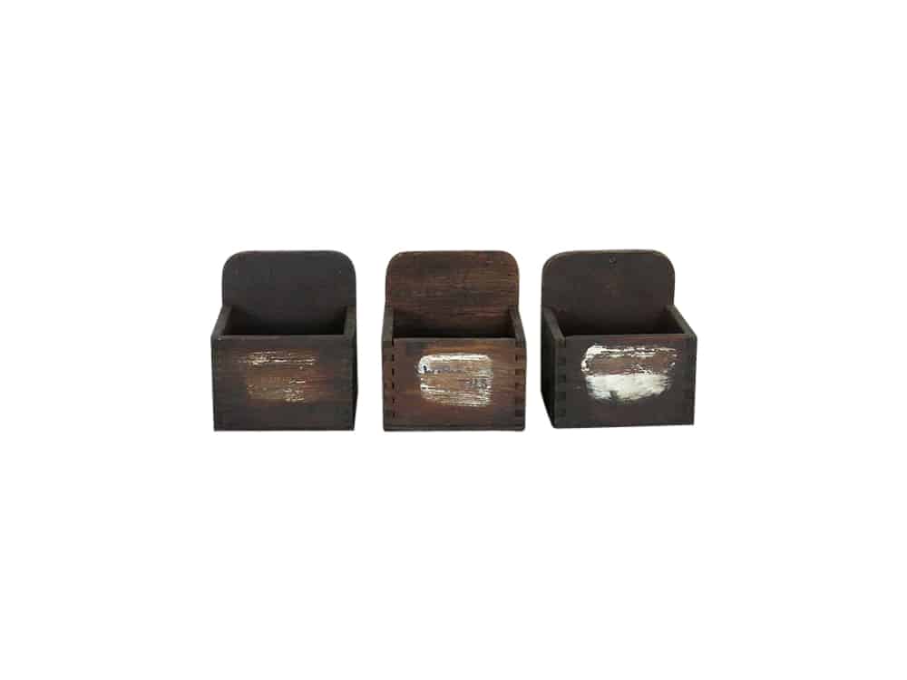 Small Vintage Wooden Boxes for Hire