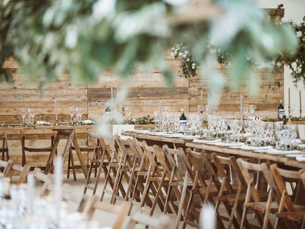 Rustic Wooden Folding Chair Hire Edinburgh