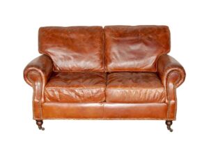 Vintage Brown Leather Sofa Hire London, South East