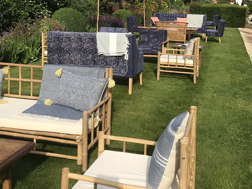 Bamboo Sofa for Hire Devon, Somerset, South West