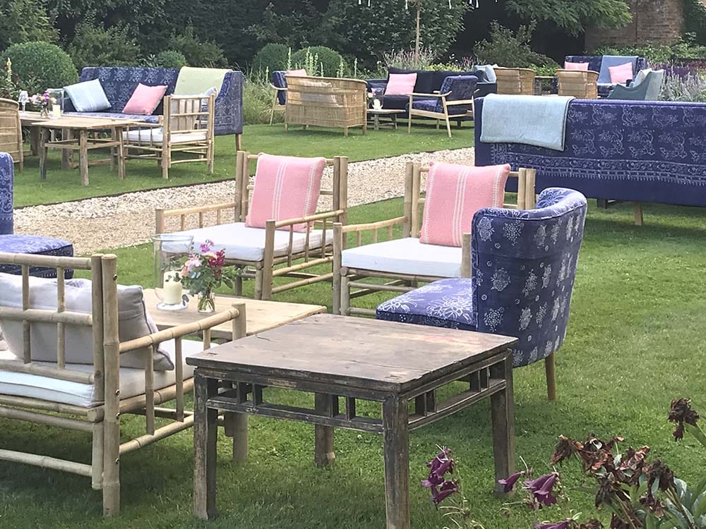 Bamboo Sofa for Hire Devon, Somerset, South West