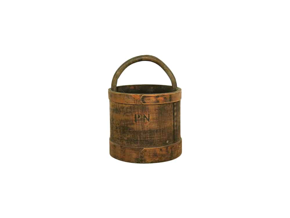 Vintage French Wooden Bucket for Hire