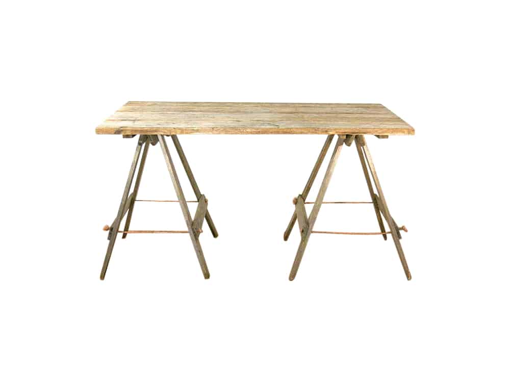 Vintage Wooden Trestle Table for Hire