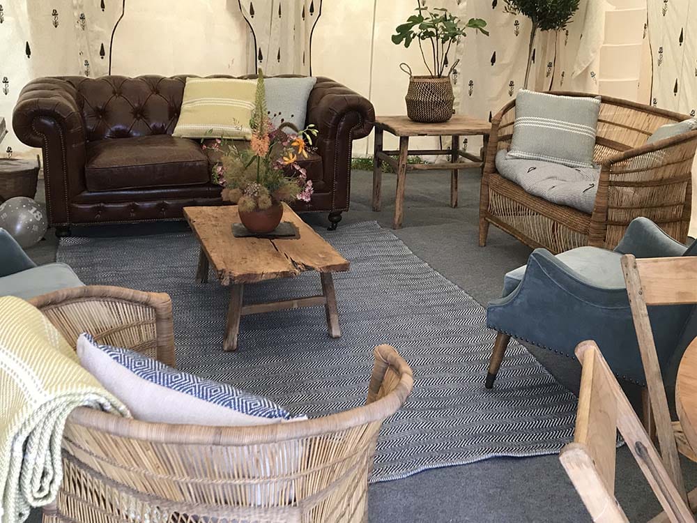 Herringbone Vintage Rug to Hire