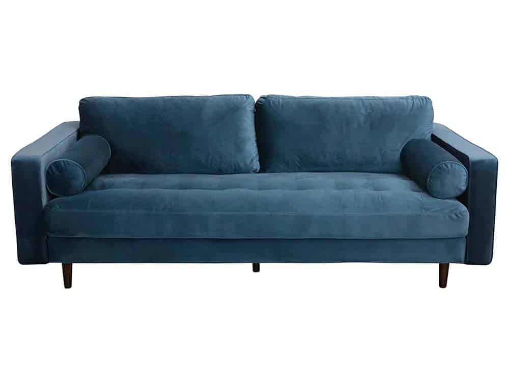 Petrol Blue sofa for Hire Edinburgh, Scotland