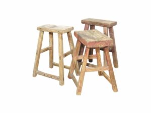 Rustic Elm Stool