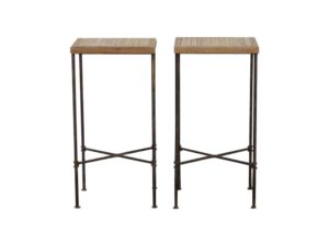 Distressed Metal Legged Stool for Hire