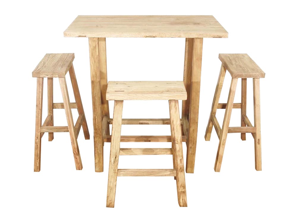 Rustic Wooden Poseur Table for Hire Scotland