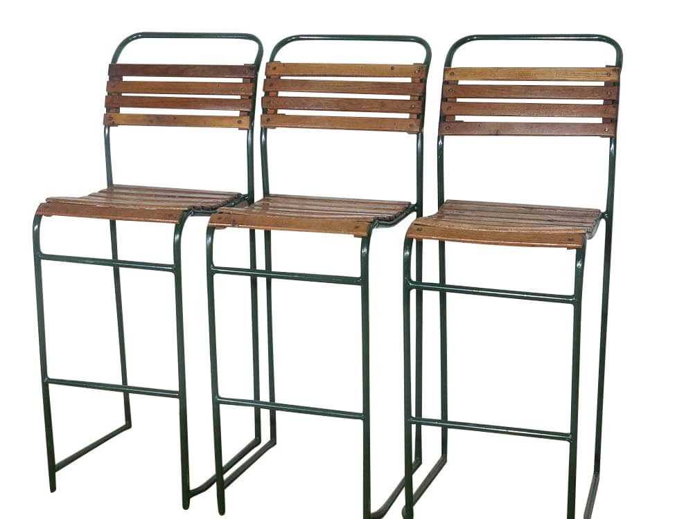 Wooden and Metal High Stools for Hire