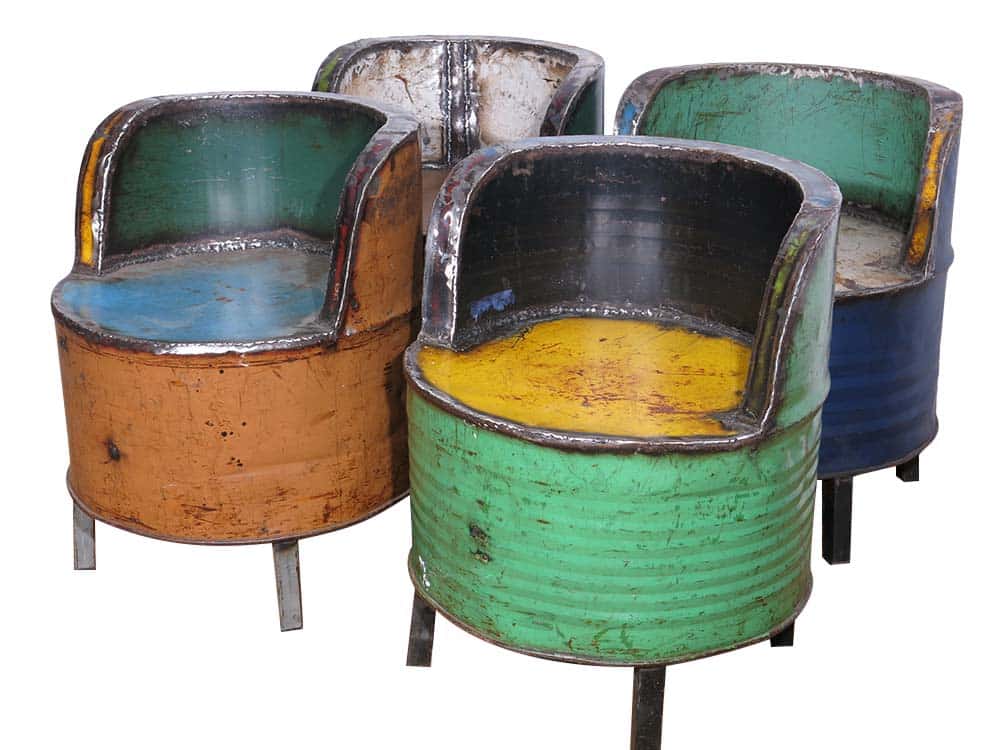 Recycled Oil Drum Chair Hire Bristol