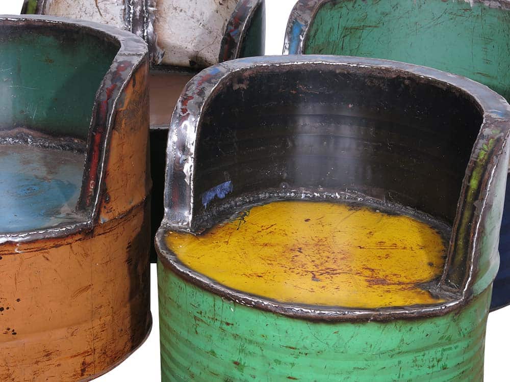 Recycled Oil Drum Chair Hire Bristol