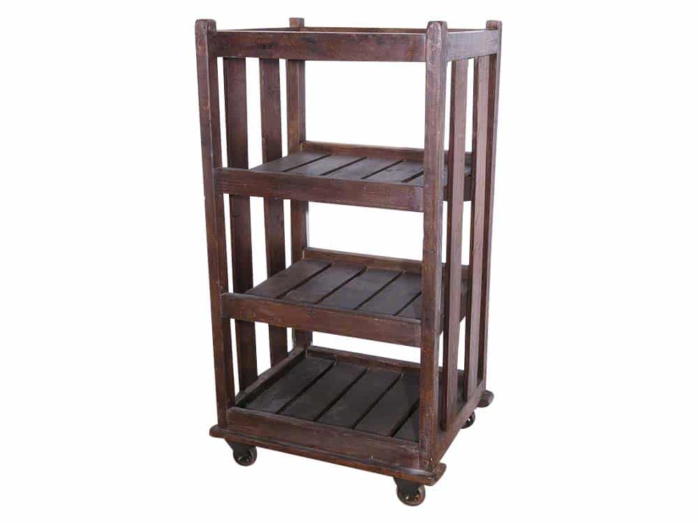 Industrial Wooden Slatted Shelf for Hire