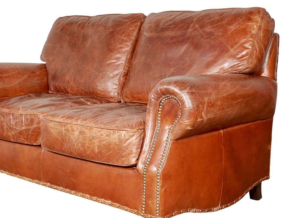 Vintage Brown Leather Sofa Hire London, South East