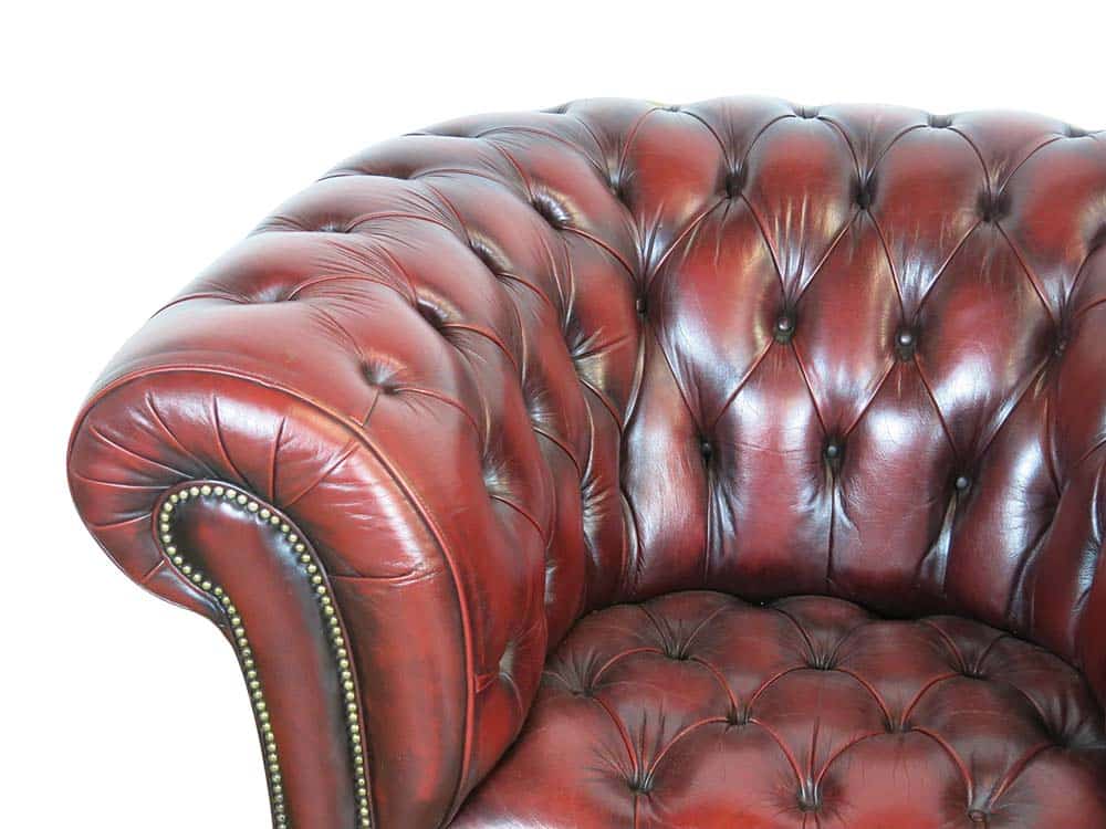 Vintage Leather Oxblood Armchair for Hire Scotland