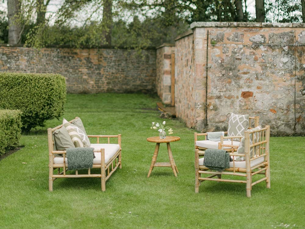 Bamboo Sofa for Hire Devon, Somerset, South West