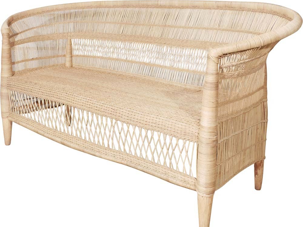 Rustic Cane Sofa for Hire Devon, South West