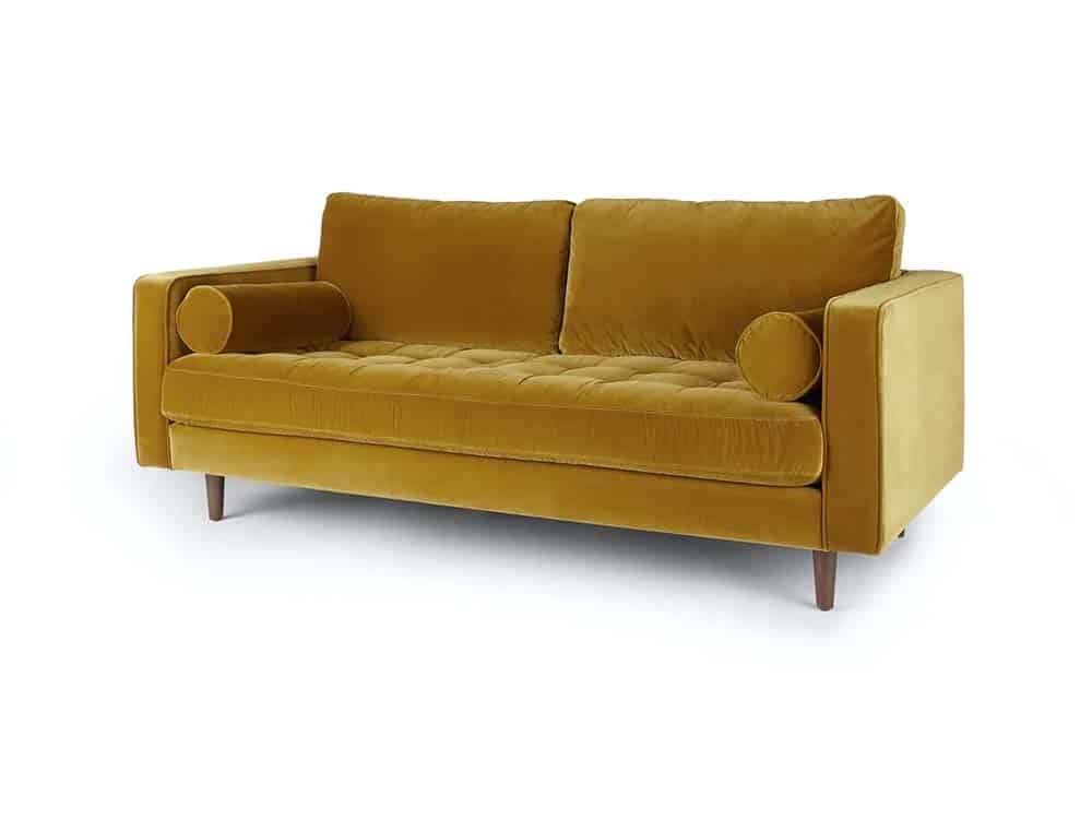 Gold Velvet Sofa for Hire