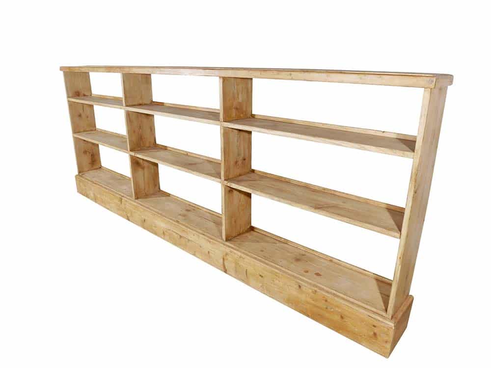 Antique Pine Shelving for hire