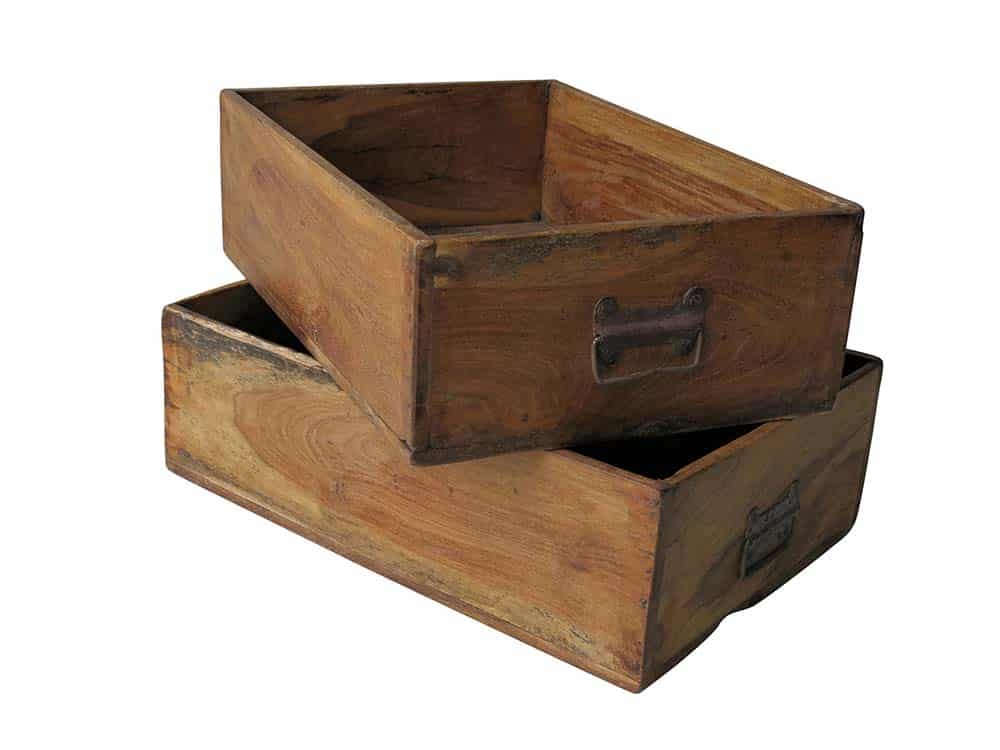 Vintage Wooden Boxes for Hire