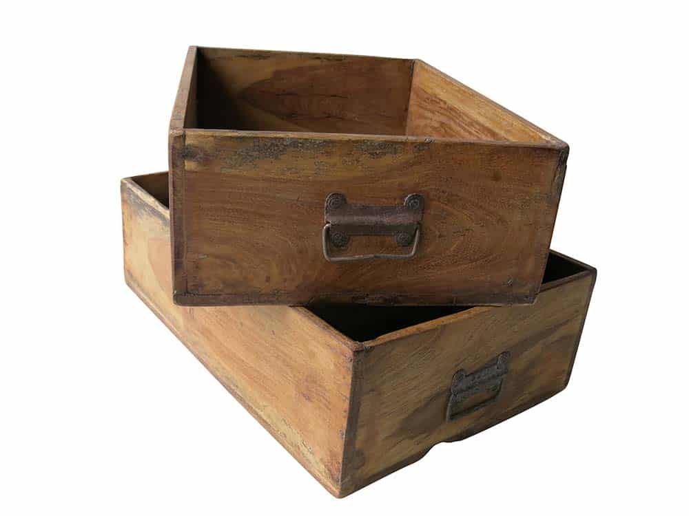 Vintage Wooden Boxes for Hire