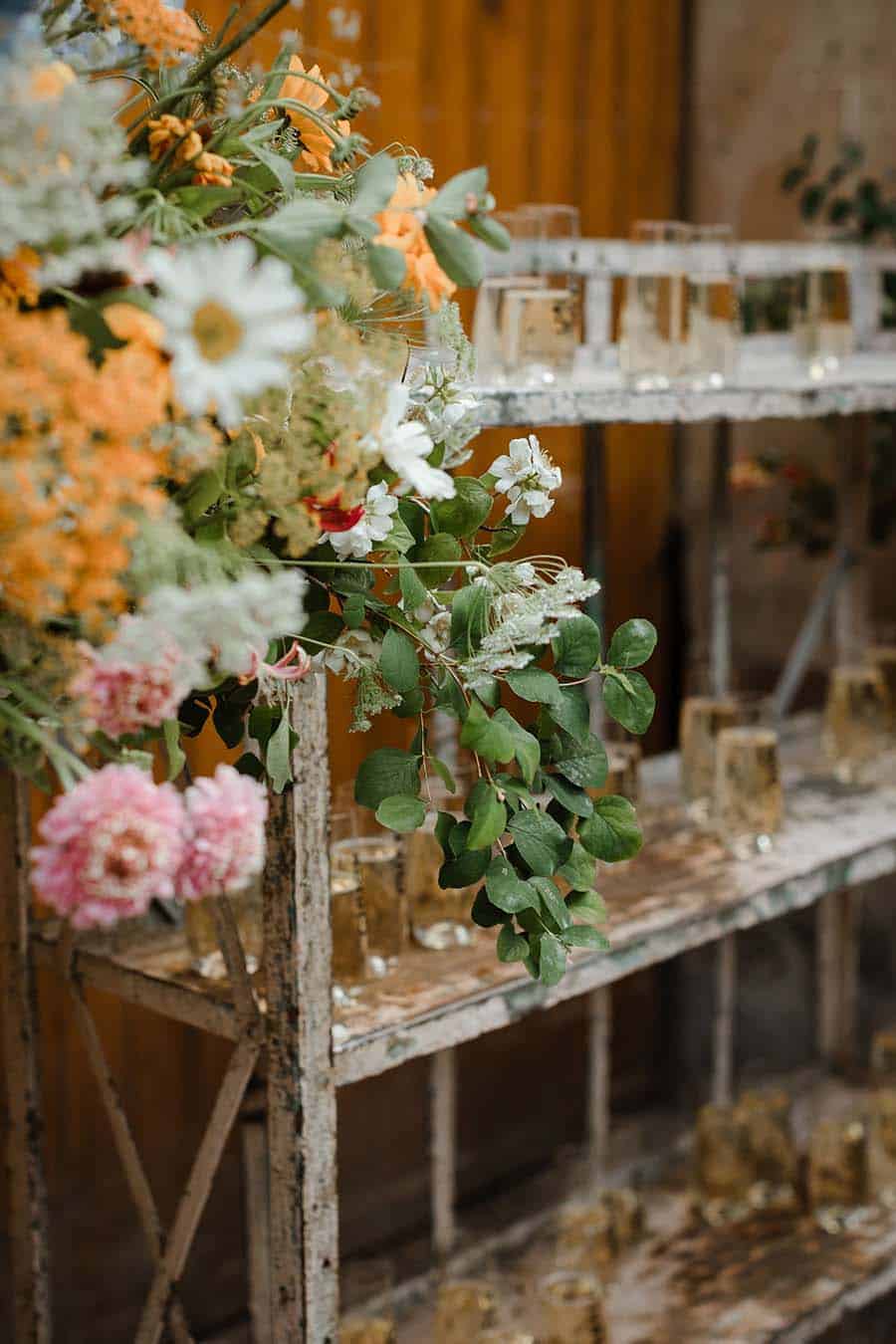 Vintage Metal Shelves for Hire Scotland