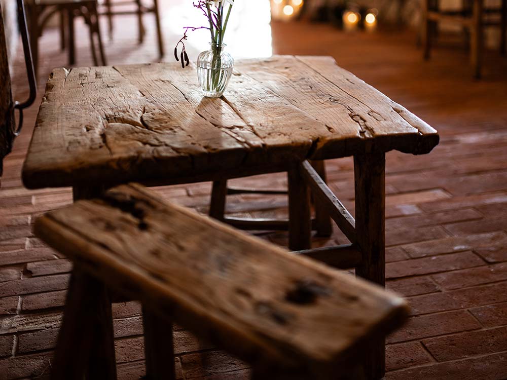 Rustic Elm Stool
