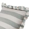 Juliet Green Stripe Cushion 13 a Linen Cushions for Hire