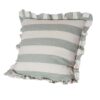 Juliet Green Stripe Cushion 2 a Linen Cushions for Hire