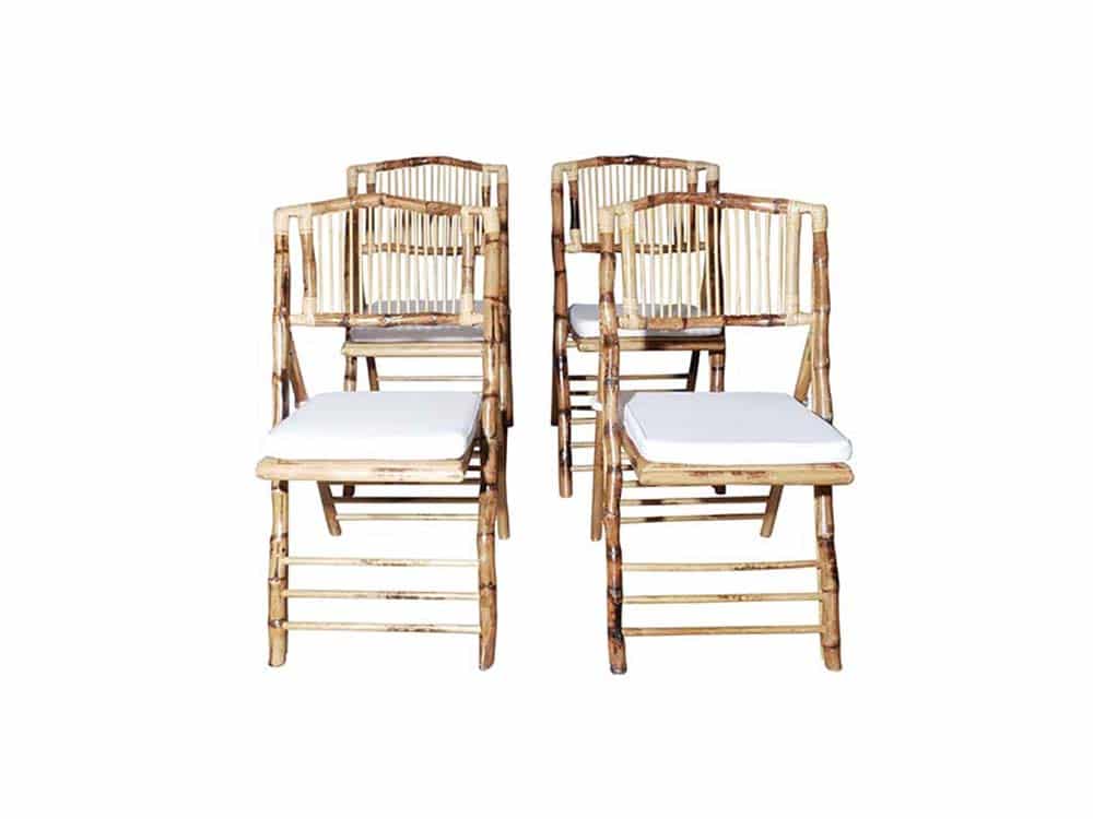 Bamboo Folding Chairs Hire for Weddings Devon, Somerset, South West
