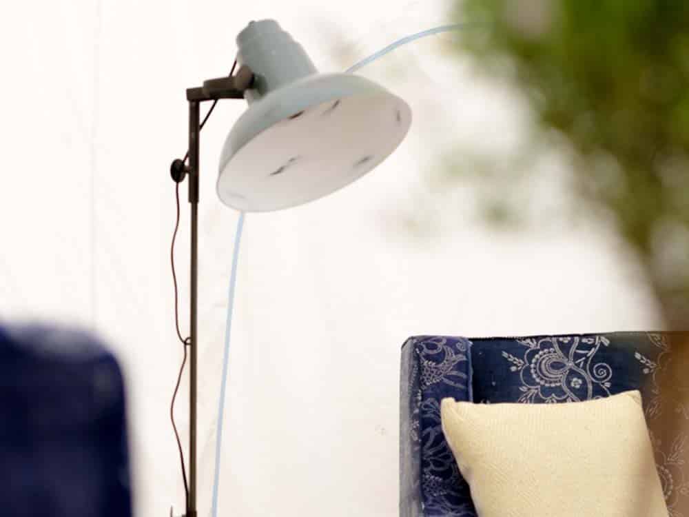 Distressed metal floor lamp for Hire